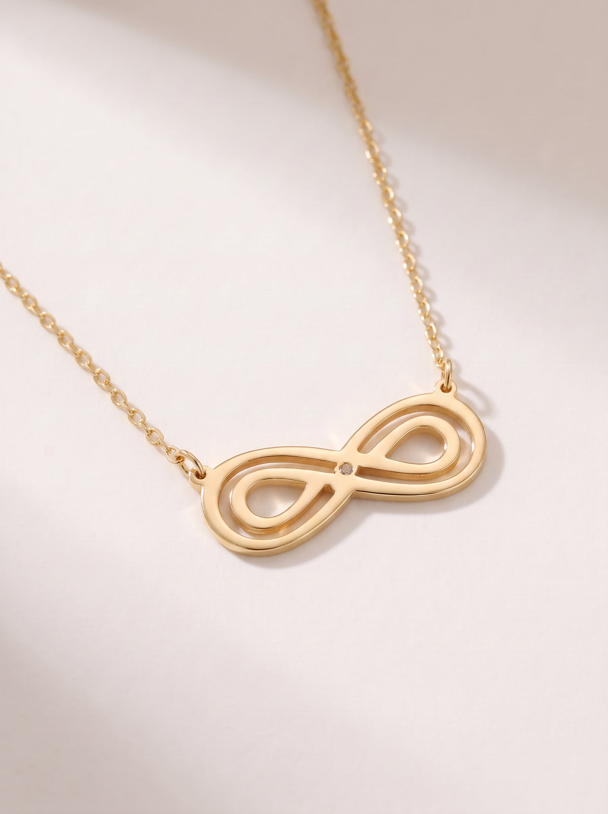 Double Outline Infinity Necklace