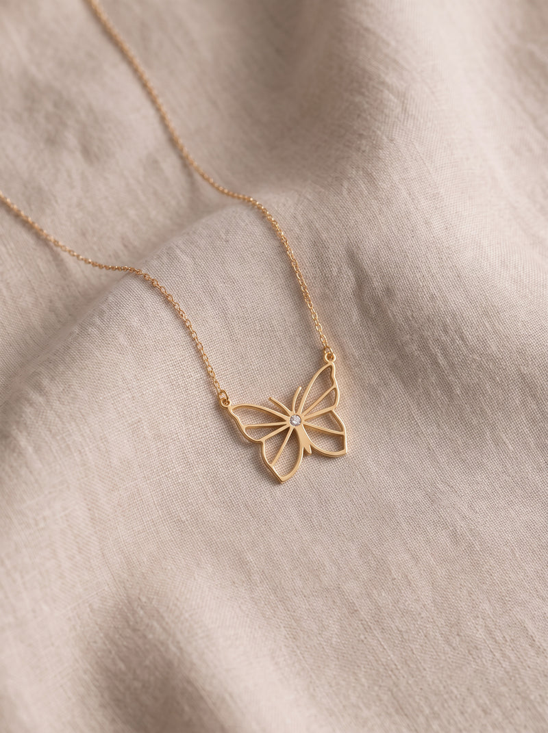 Openwork Butterfly Necklace
