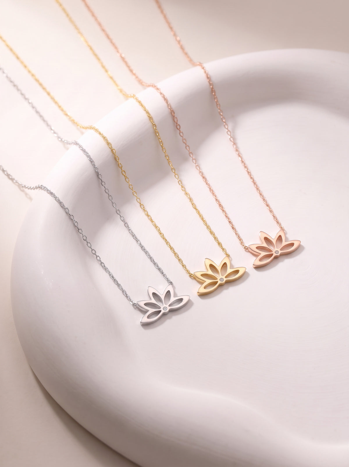 Open Lotus Necklace