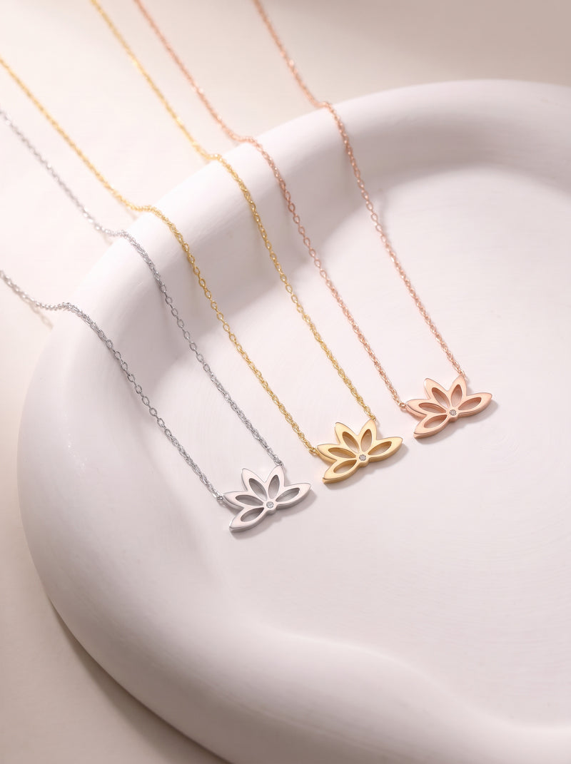 Open Lotus Necklace