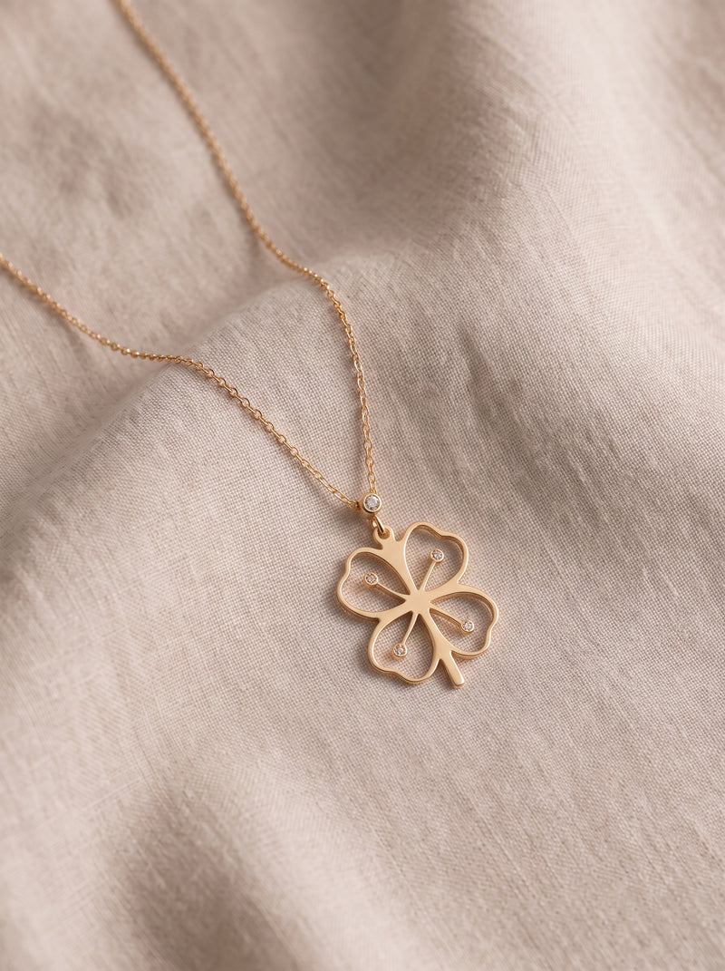 Collar de Trébol de Cuatro Hojas