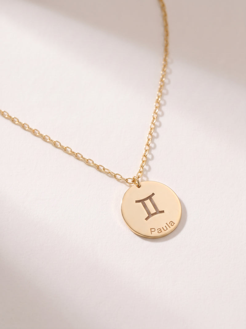 Zodiac Sign Name Necklace