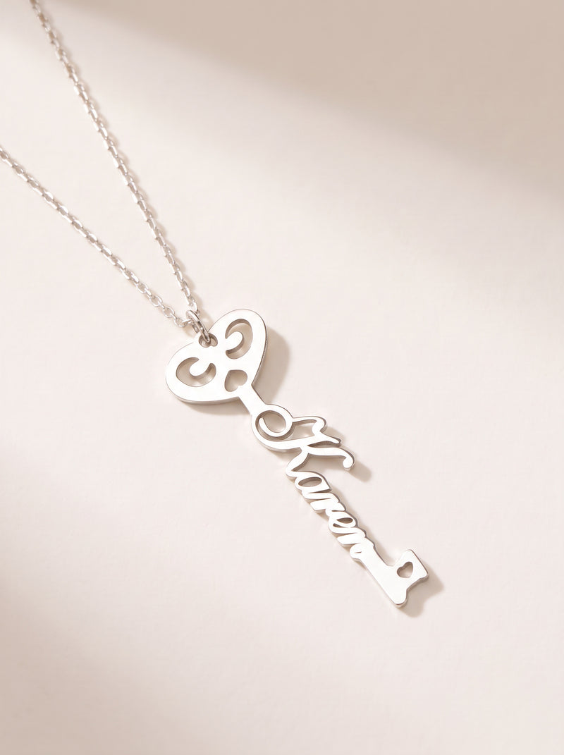 Name Key Pendant Necklace