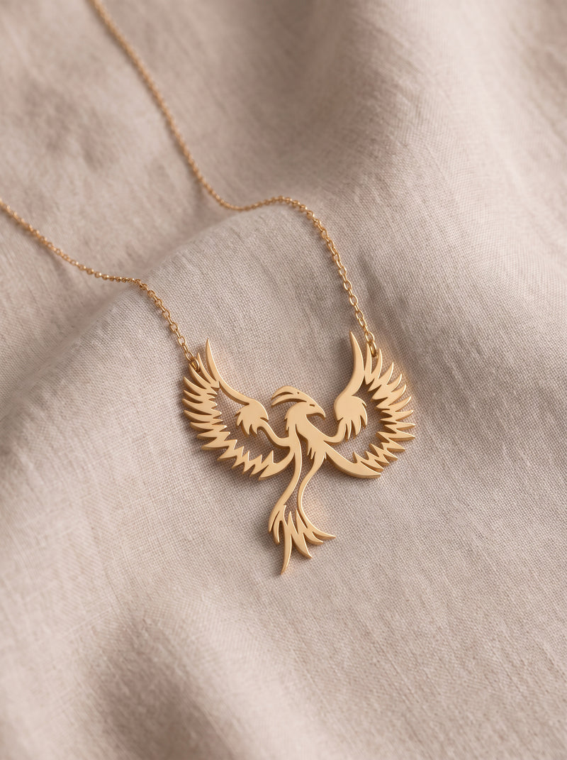 Rising Phoenix Silhouette Necklace