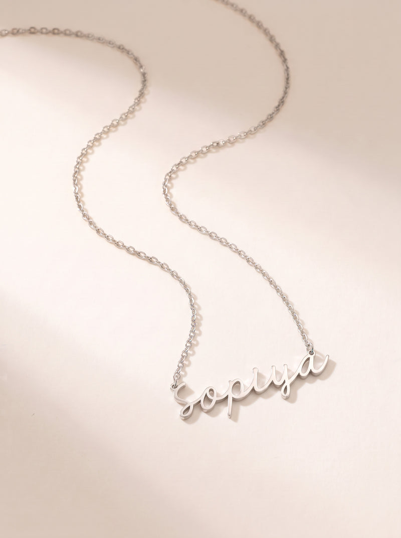 Handwritten Script Name Necklace