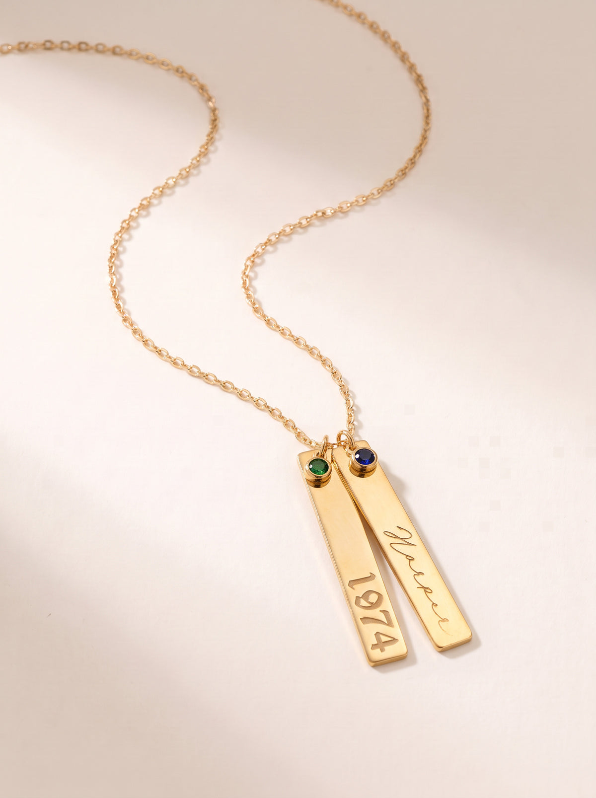 Name and Year Bar Necklace
