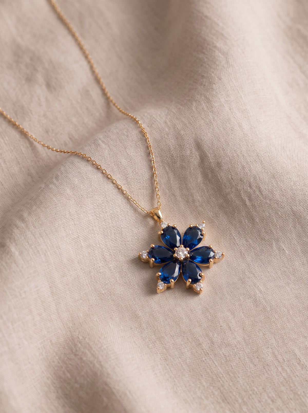 Blue Flower Necklace