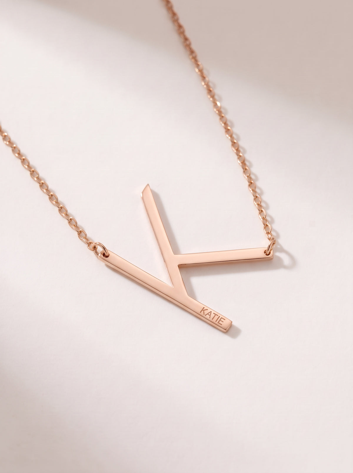 Oversized Sideways Initial Necklace
