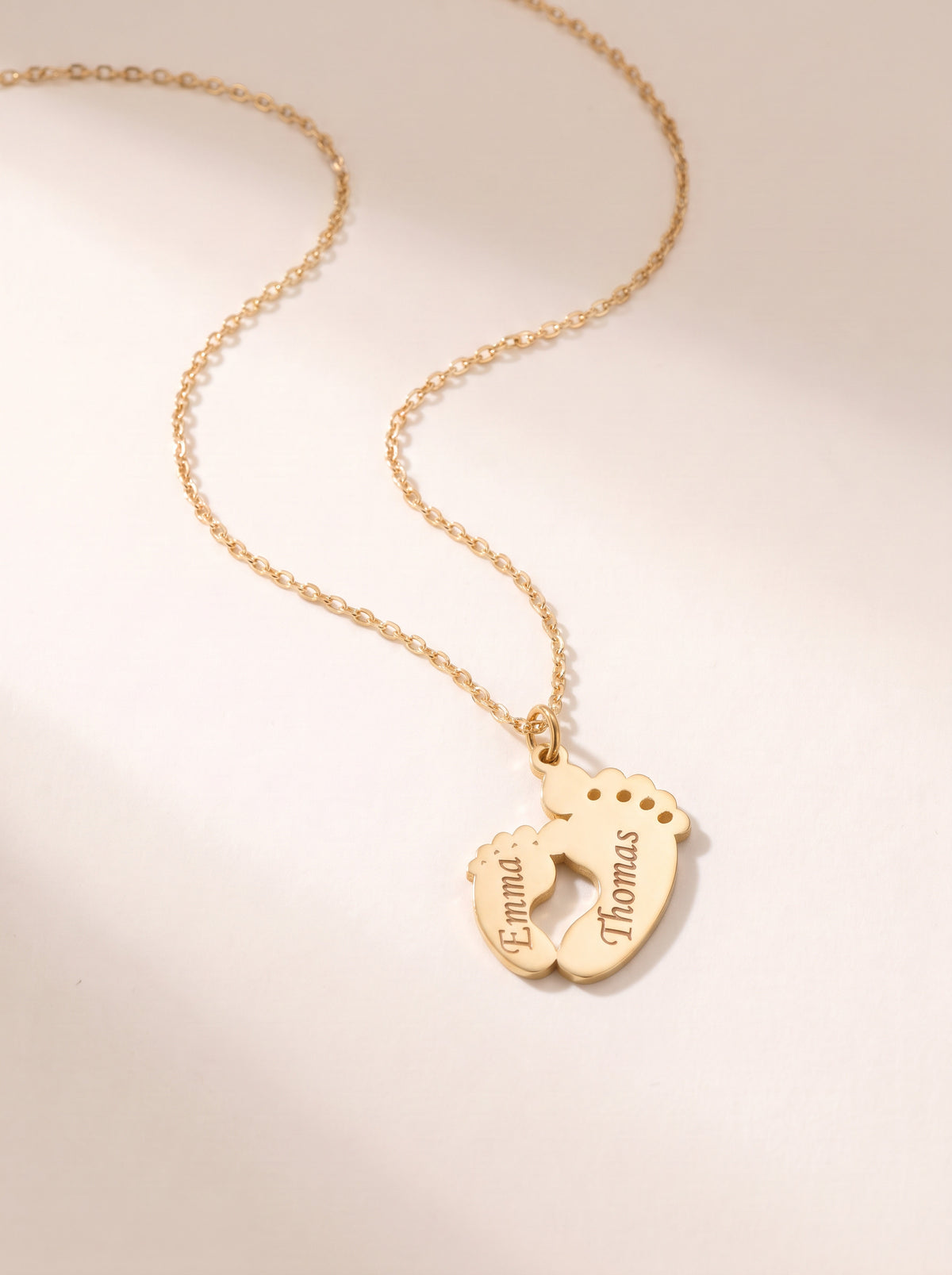 Baby Feet Name Necklace